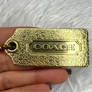 RARE 2” y2k COACH Vintage Fob Bag Charm Hang tag Hangtag